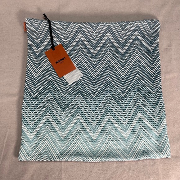 Missoni Other - Missoni Timmy Throw Pillow Cover Zigzag Chevron Ombre Merino Wool Blue Luxury